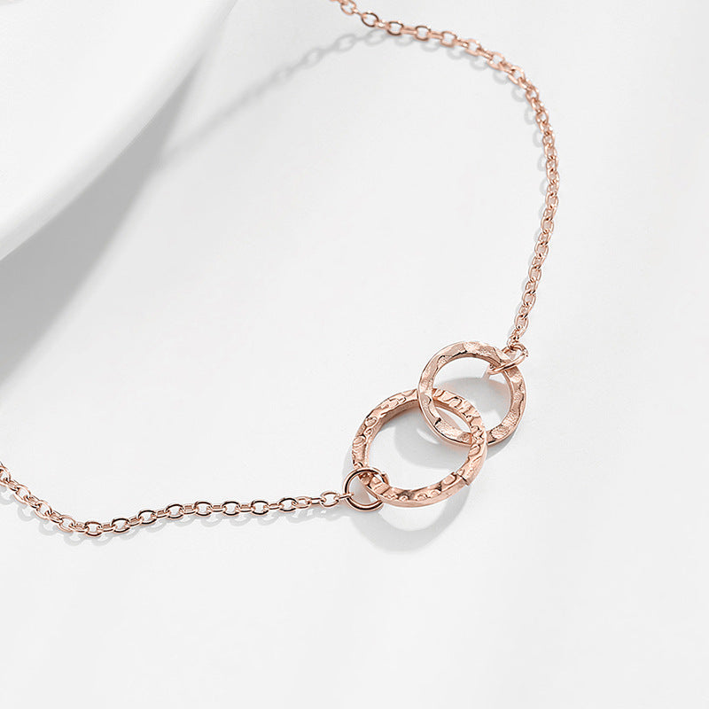 Minimalist Interlocking Circle Bracelet – Stainless Steel, Gold/ Rose Gold / Silver
