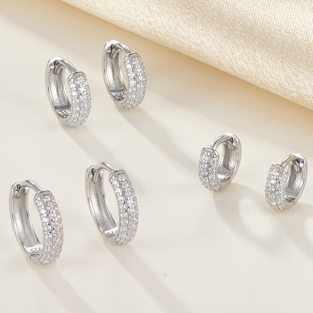 Luxury Pavé Chunky Hoops – Gold & Silver Plated
