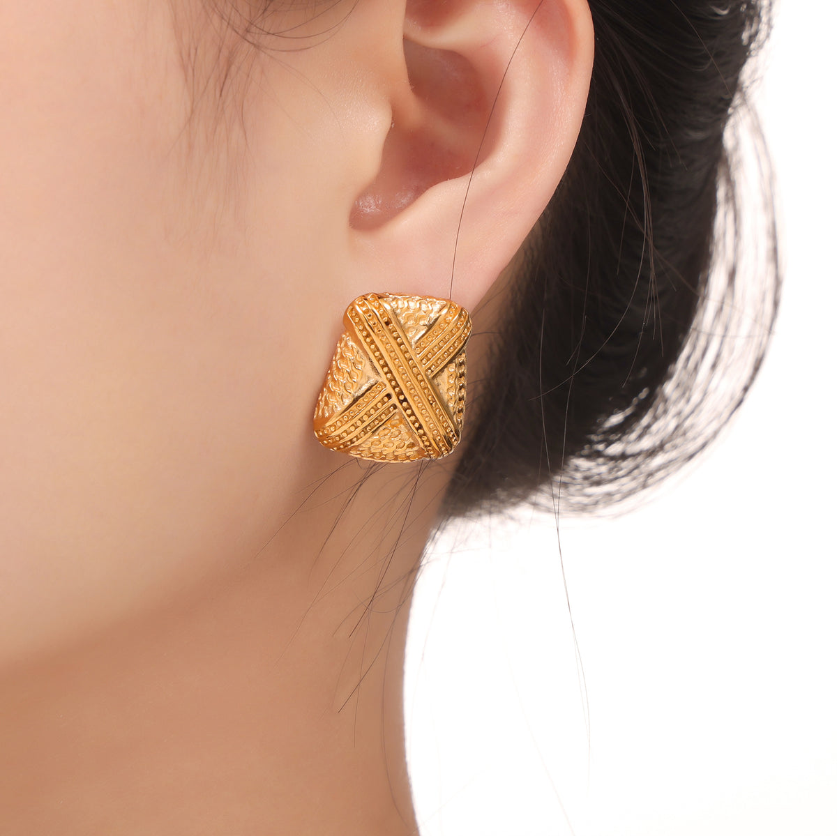 Textured Gold Statement Earrings — Multi-Design Collection