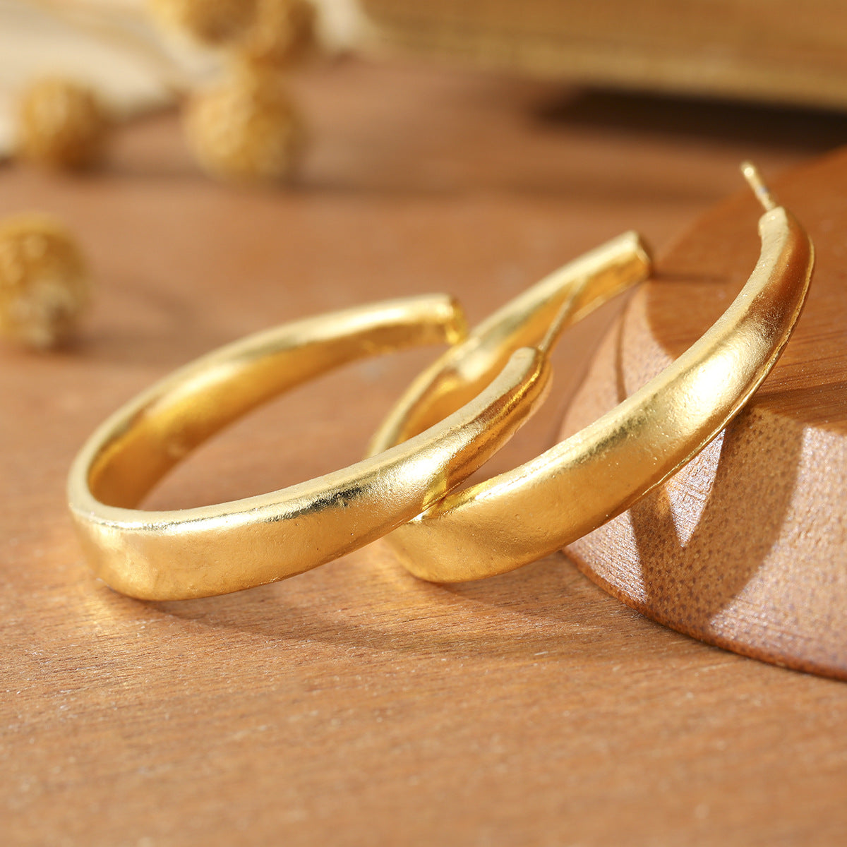 Matte Brushed Geometric Earrings For Women