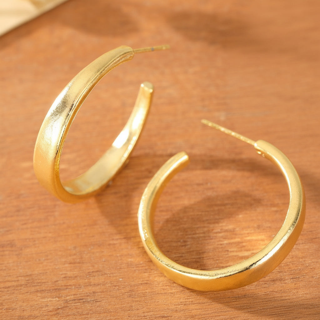 Matte Brushed Geometric Earrings For Women