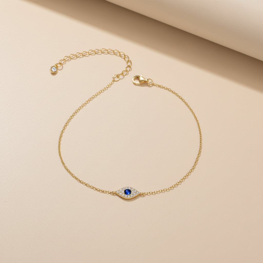 Devil’s Eye Sterling Silver Zircon Bracelet